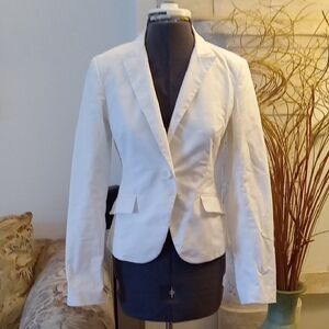 White Women's Tailored Blazer Jacket